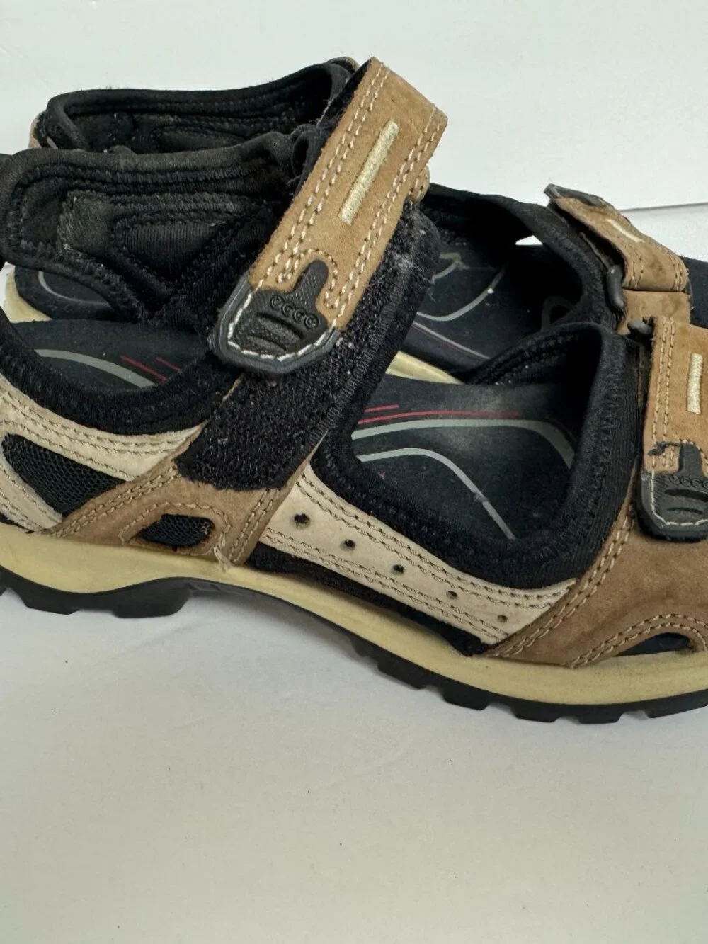 Ecco Yucatan Nubuck Leather Sport Sandals,Size 8-8.5  (EU 39)